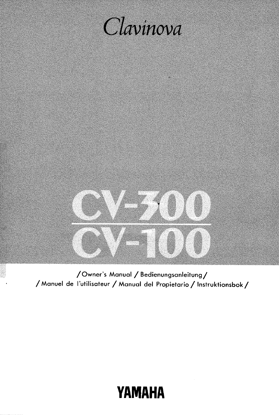 Yamaha Clavinova CV-100 User Manual | 8 pages