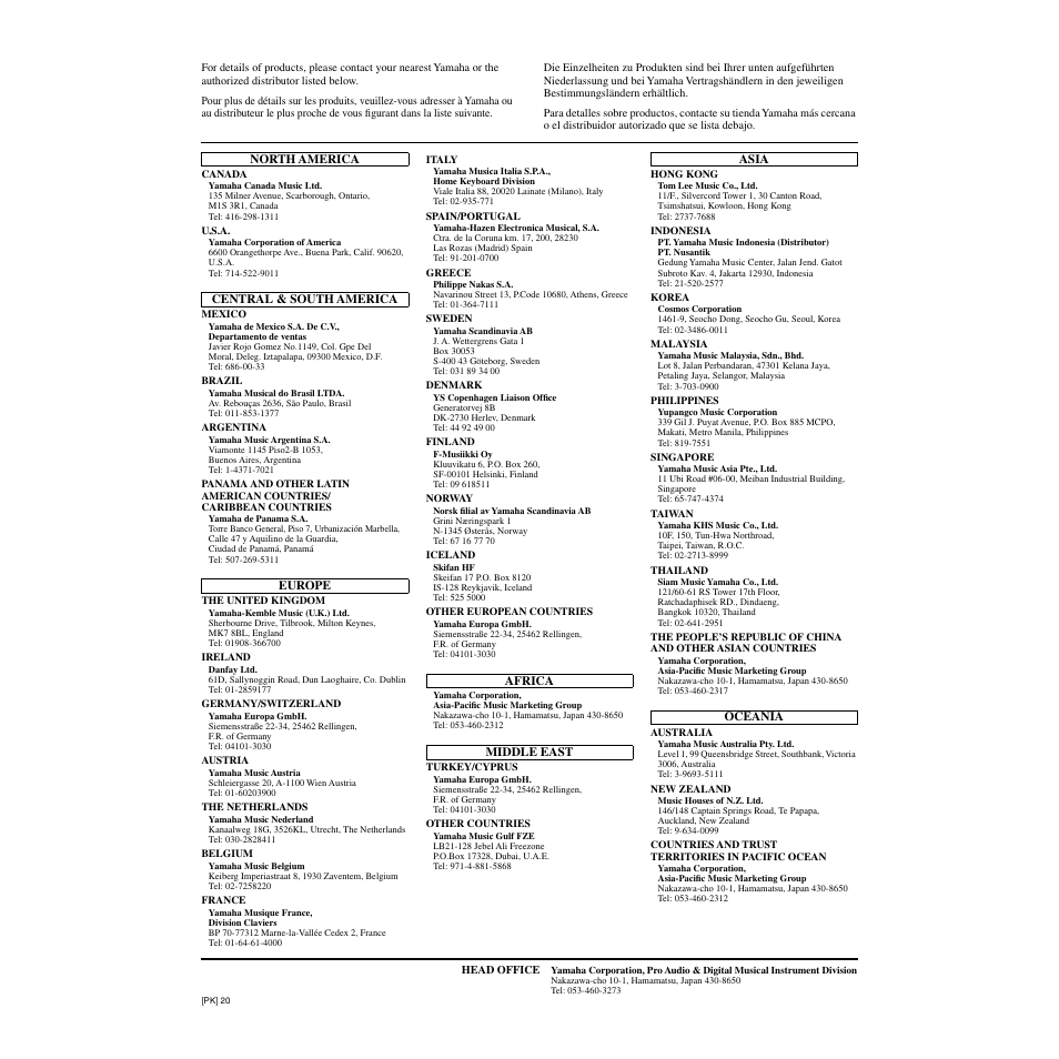 Yamaha Druid Digital Percussion DD-55 User Manual | Page 46 / 47