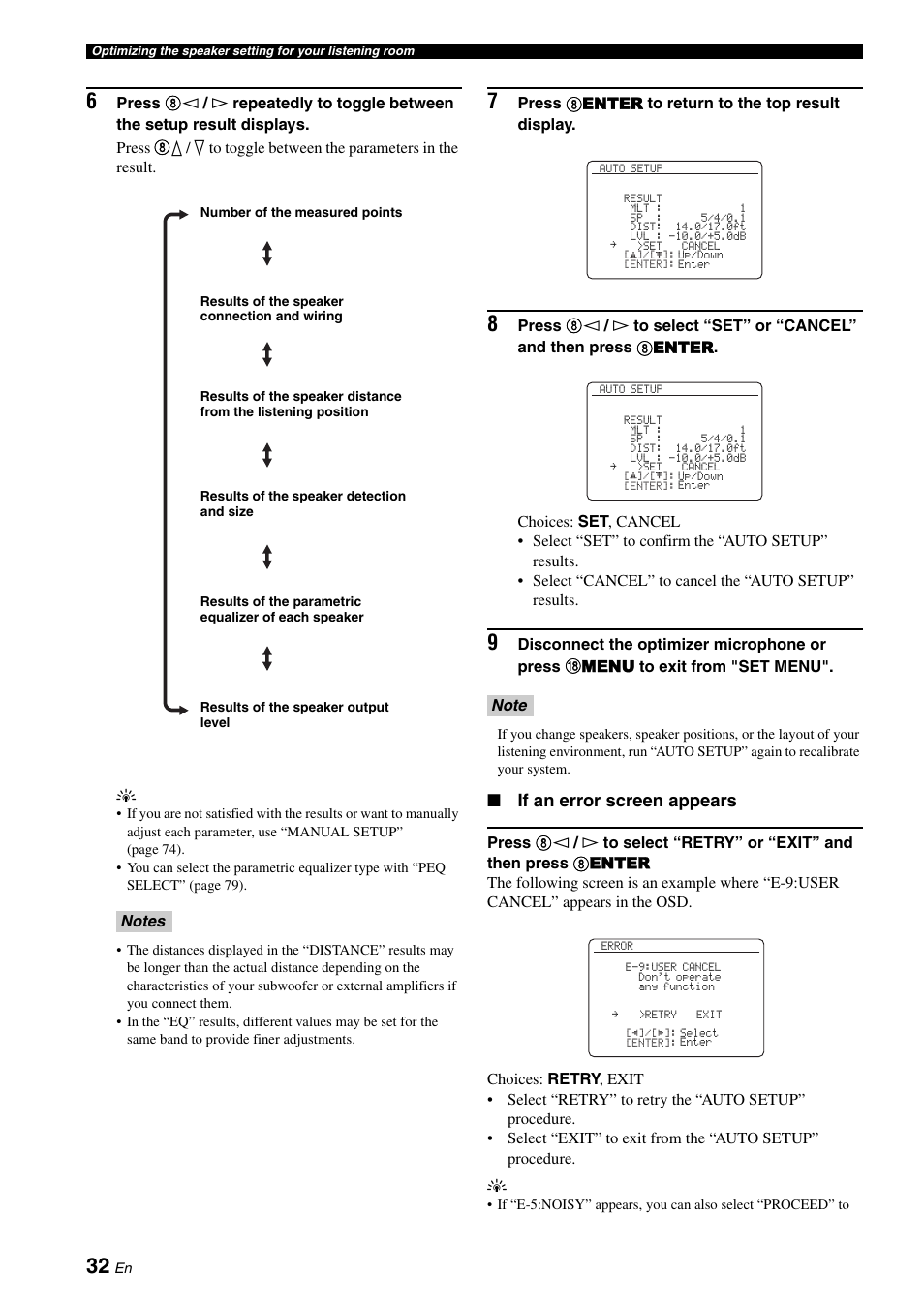 If an error screen appears | Yamaha RX-V1900BL User Manual | Page 36 / 146