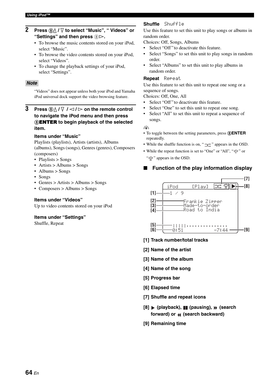 Yamaha RX-V1900BL User Manual | Page 68 / 146