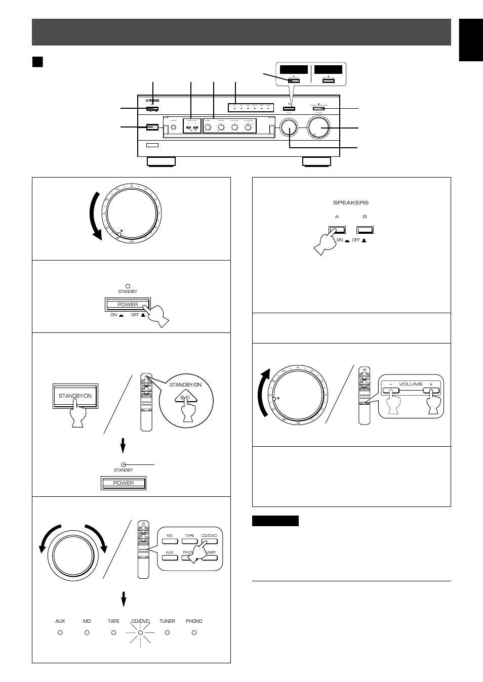 Operation, Operation 2 8 4, Playing a source | English, When you finish using this unit | Yamaha AX-496/396 User Manual | Page 11 / 17