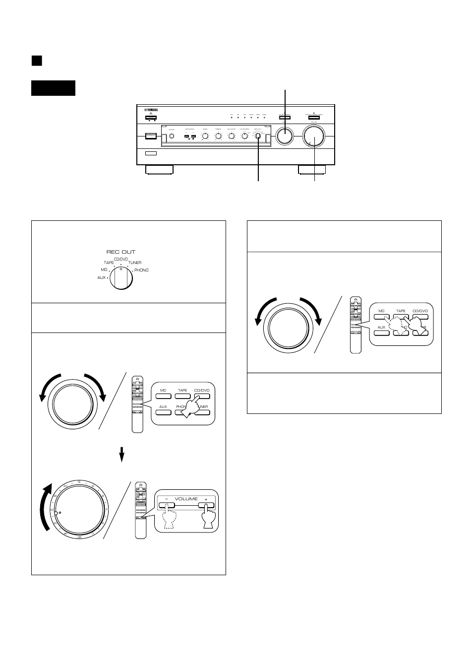 Recording a source to tape (or md), Ax-496 | Yamaha AX-496/396 User Manual | Page 12 / 17