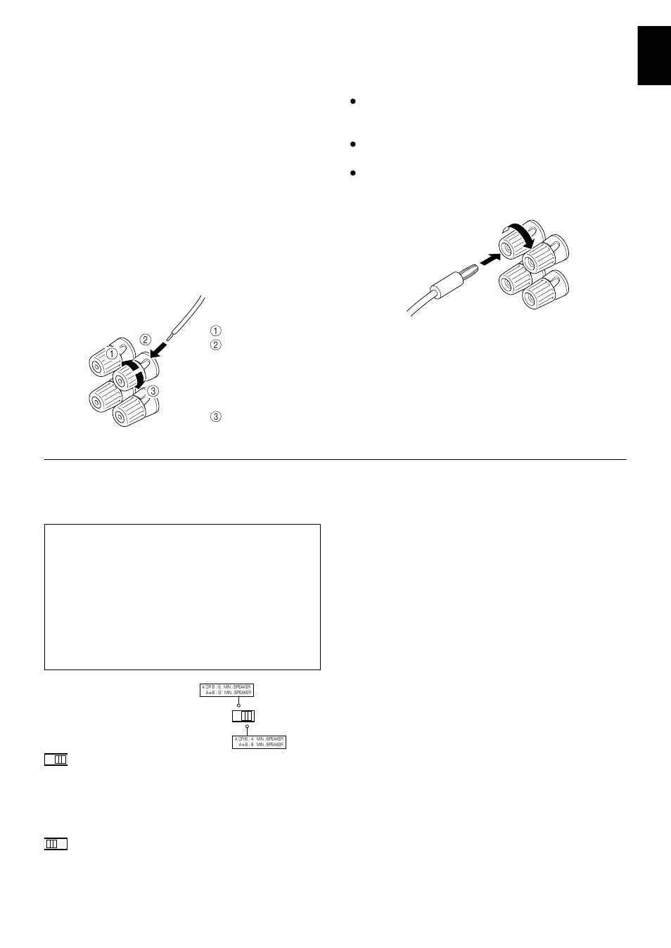 Connecting speakers, Rear panel parts, English | Yamaha AX-496/396 User Manual | Page 7 / 17