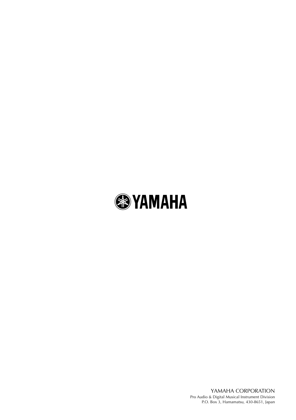 Yamaha corporation | Yamaha SW500 User Manual | Page 26 / 26