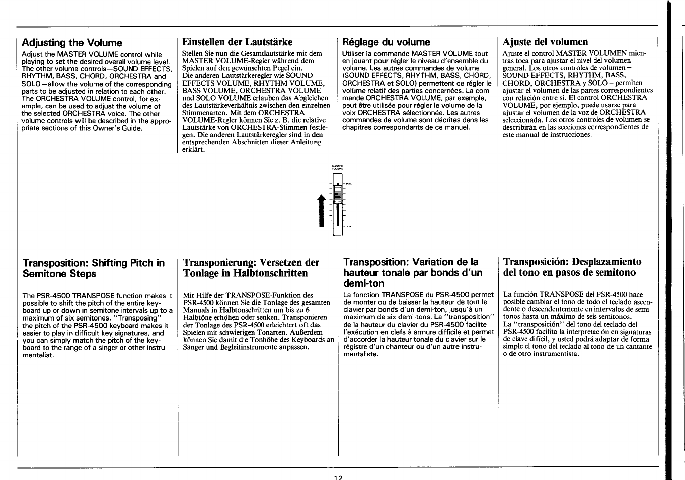 Yamaha Portatone PSR-4500 User Manual | Page 14 / 48