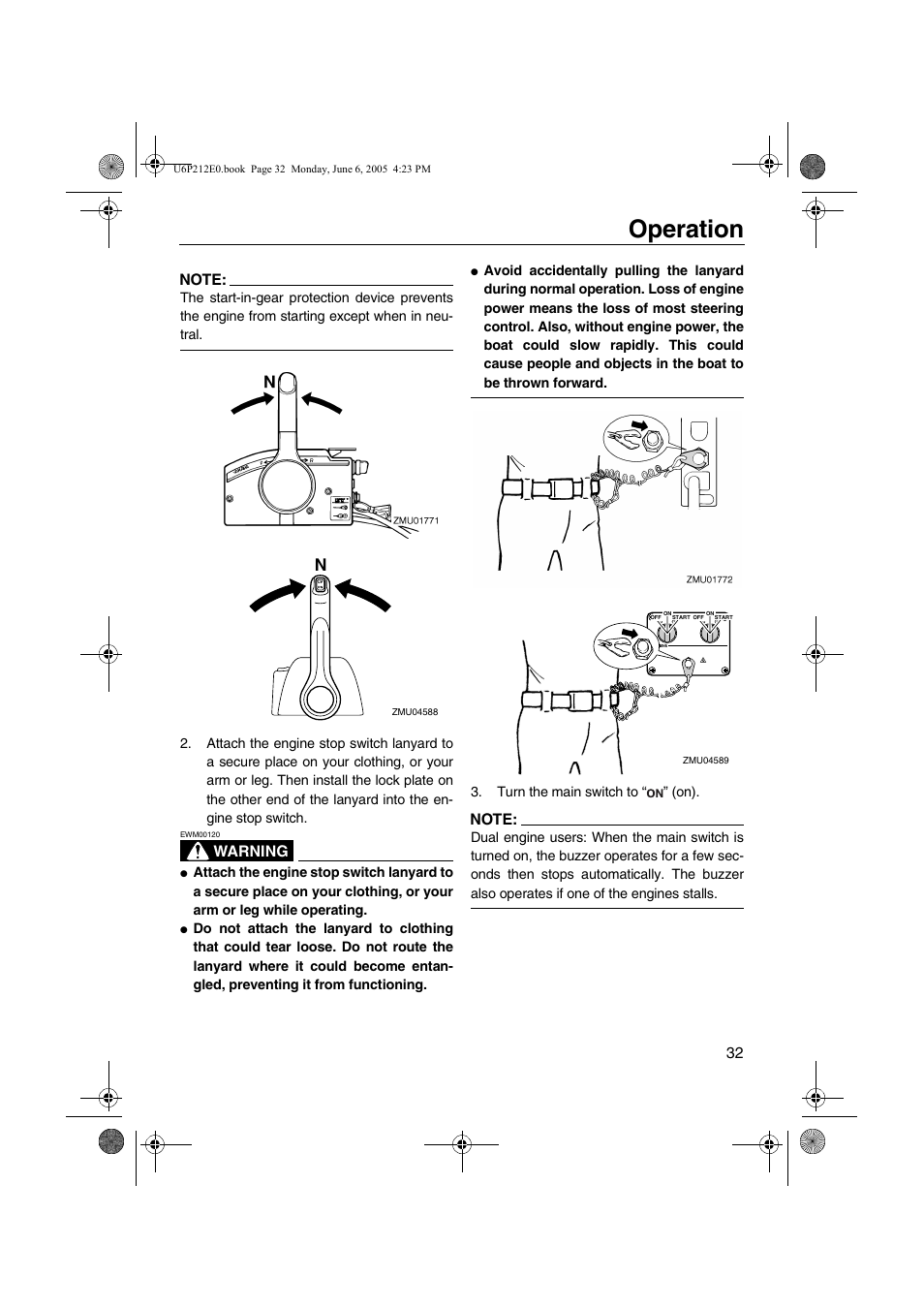 Operation | Yamaha F250 LF250 User Manual | Page 38 / 83