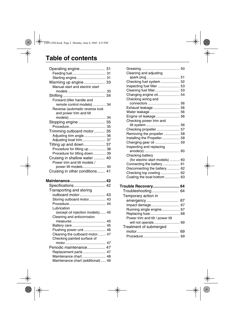 Yamaha F250 LF250 User Manual | Page 5 / 83