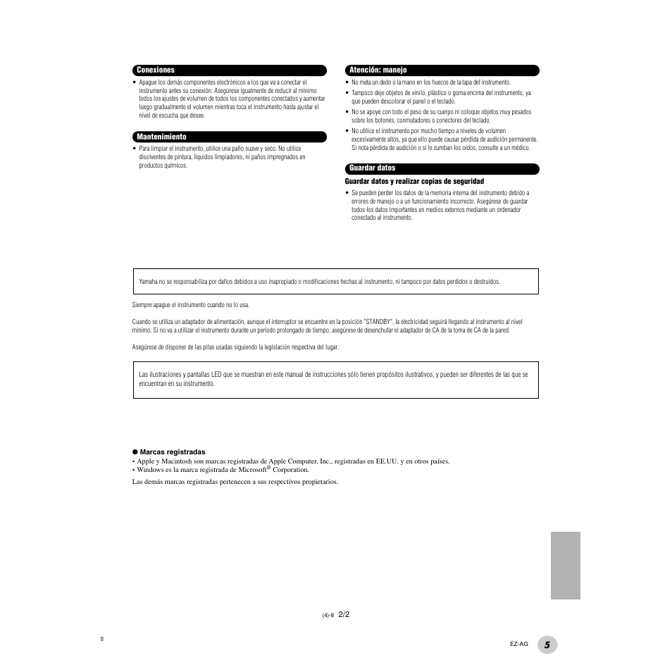 Yamaha EZ Guitar EZ-AG User Manual | Page 5 / 25