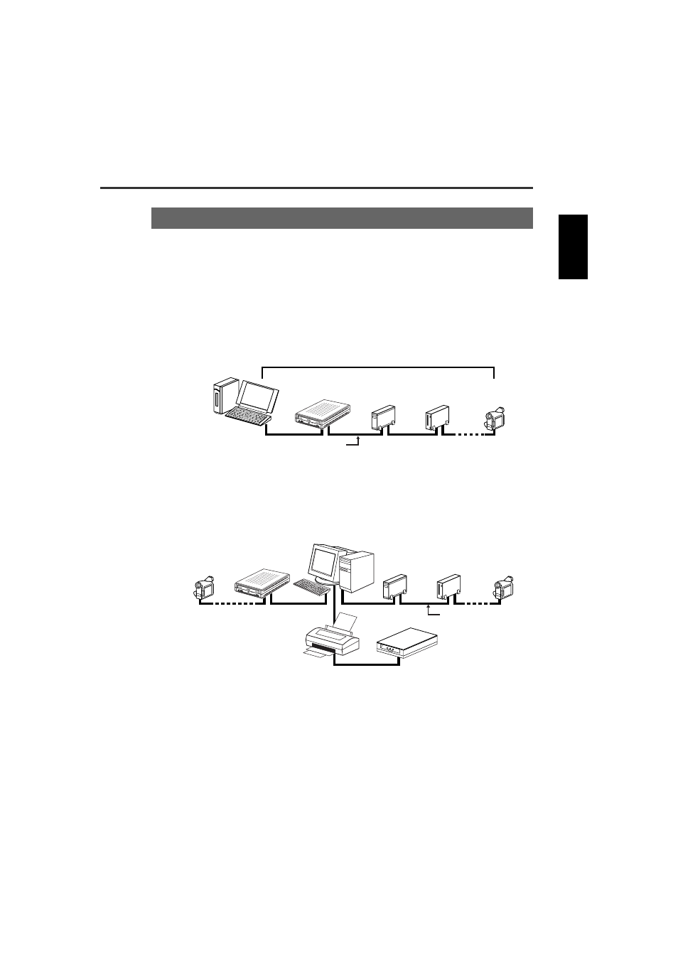 Connecting multiple ieee1394 devices, Connecting multiple, Ieee1394 devices | P. 36) | Yamaha CRW3200IX User Manual | Page 45 / 50