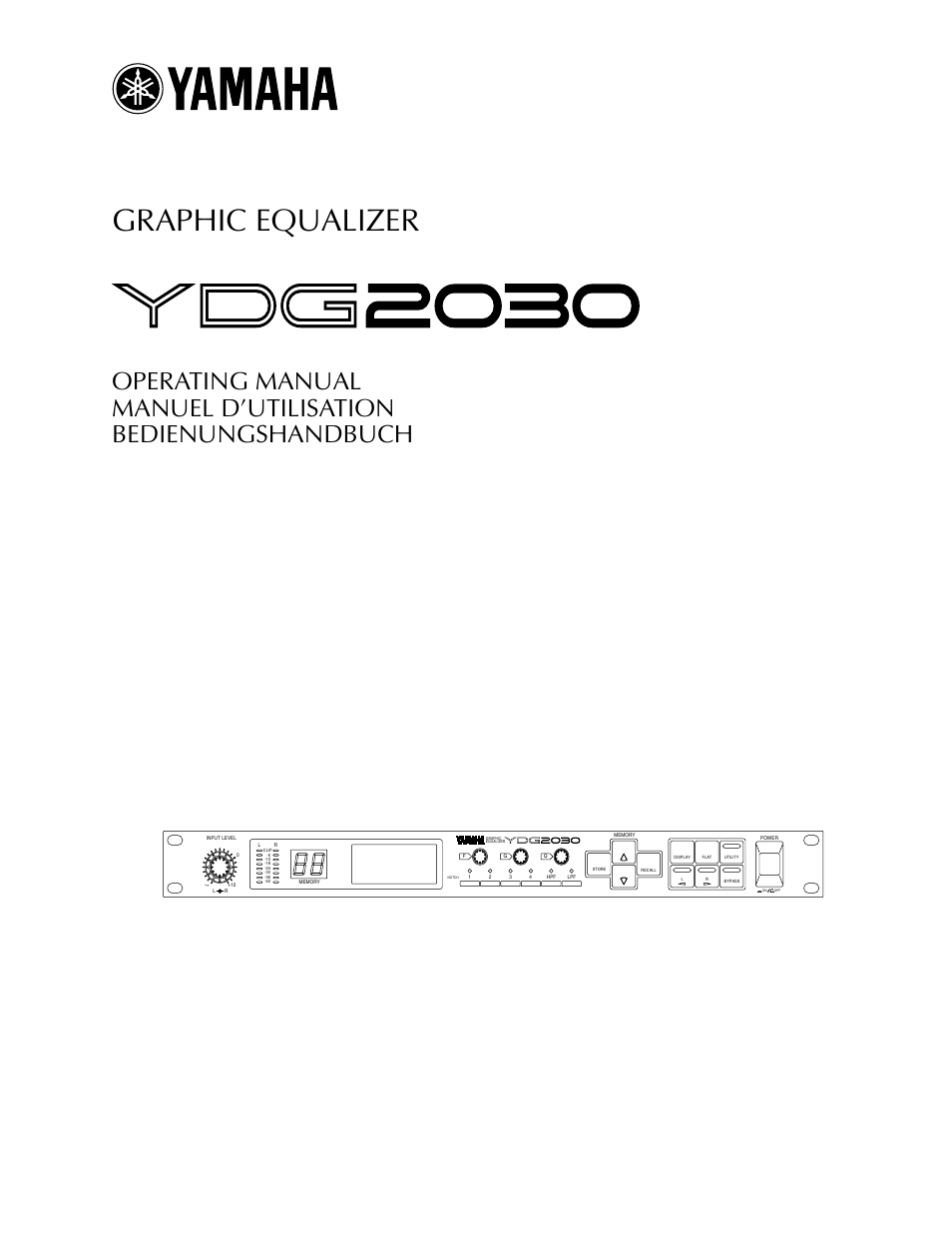 Yamaha YDG2030 User Manual | 27 pages