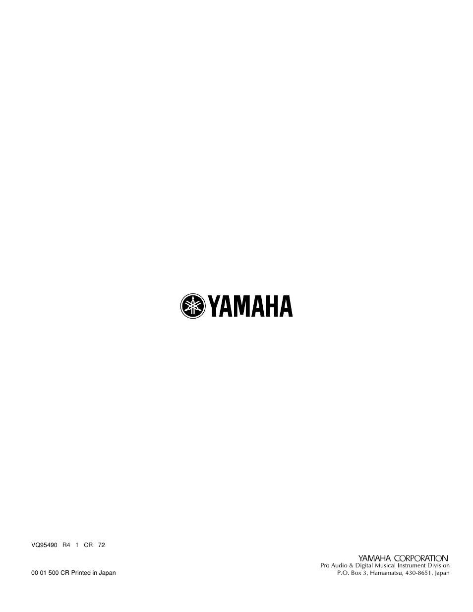 Yamaha YDG2030 User Manual | Page 27 / 27