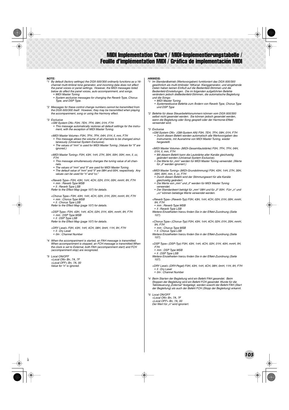 Yamaha Portable Grand DGX-300 User Manual | Page 105 / 116