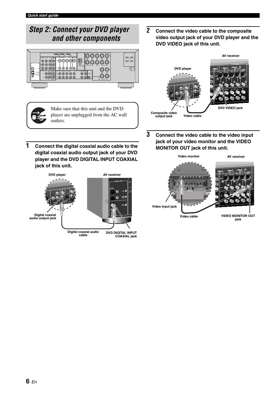 Quick start guide | Yamaha RX-V561 User Manual | Page 10 / 86