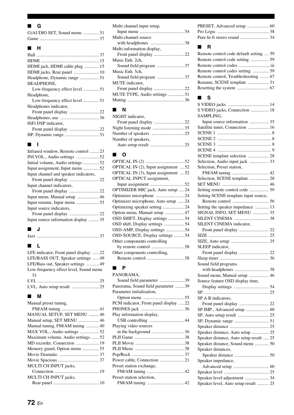 Yamaha RX-V561 User Manual | Page 76 / 86