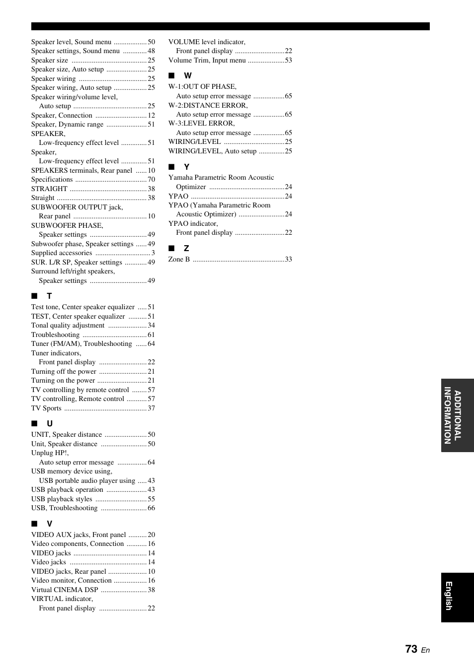 Yamaha RX-V561 User Manual | Page 77 / 86