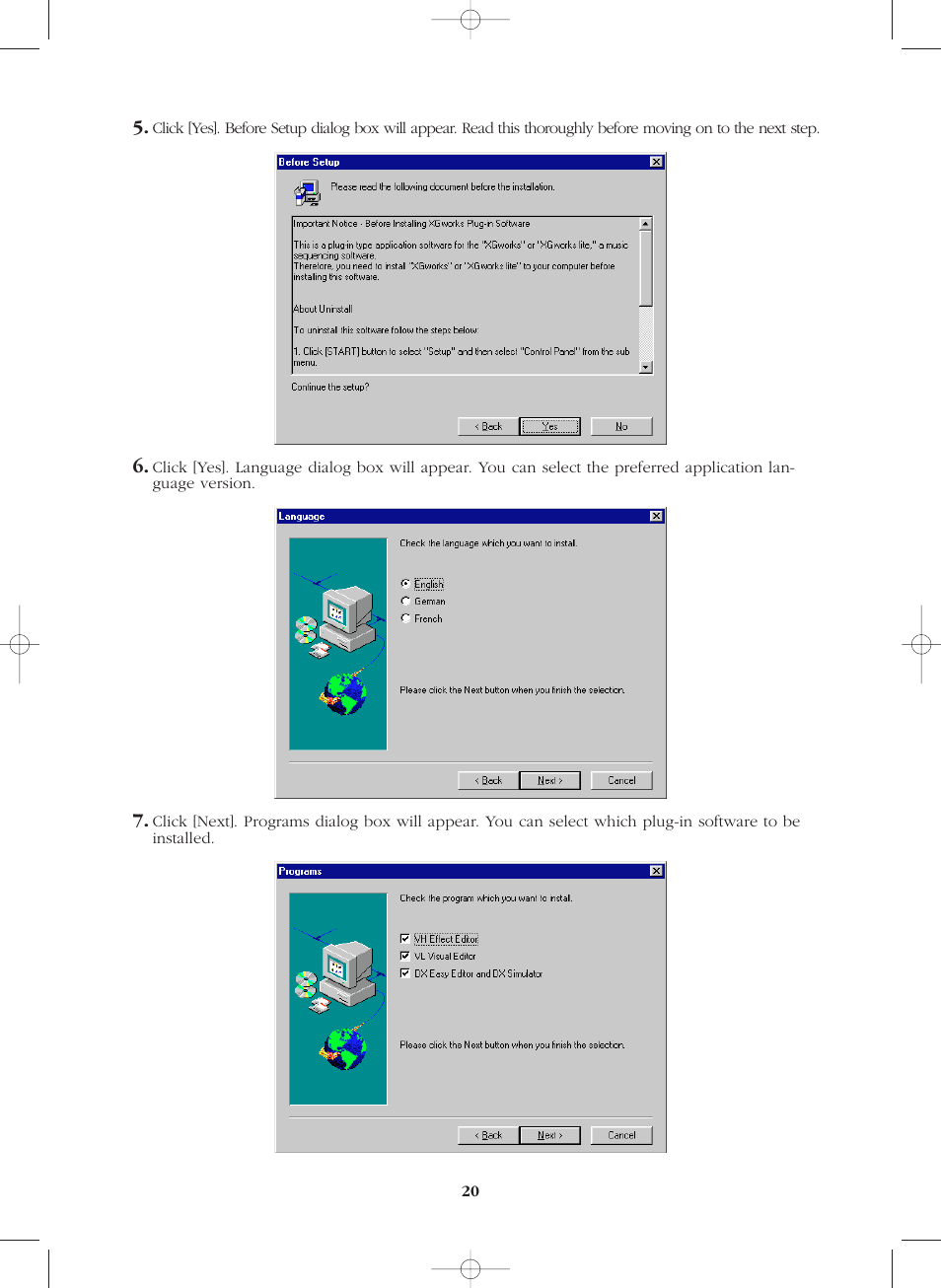 Yamaha SW1000XG-E User Manual | Page 20 / 48