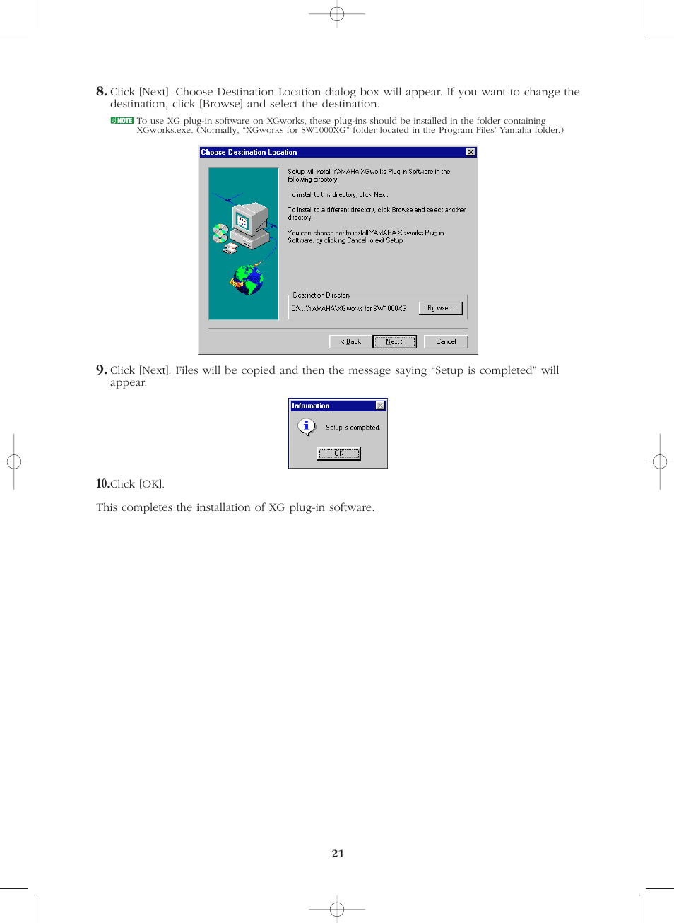Yamaha SW1000XG-E User Manual | Page 21 / 48