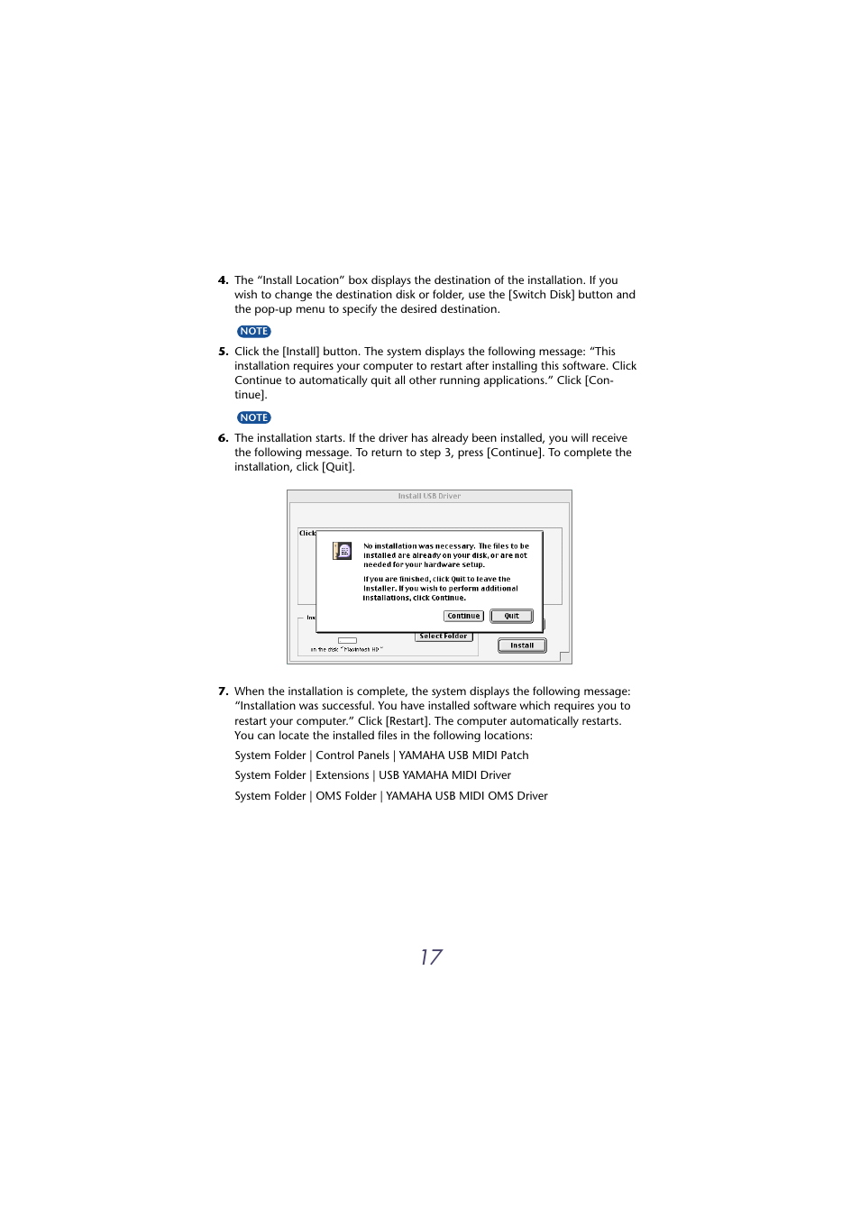 Yamaha USB-MIDI INTERFACE UX16 User Manual | Page 17 / 31