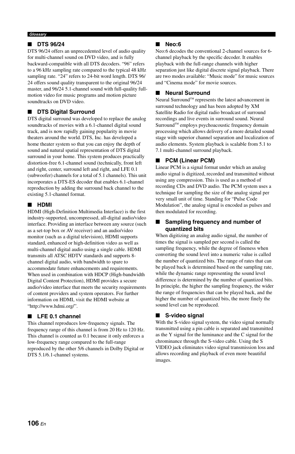 Yamaha RX-V861 User Manual | Page 110 / 129