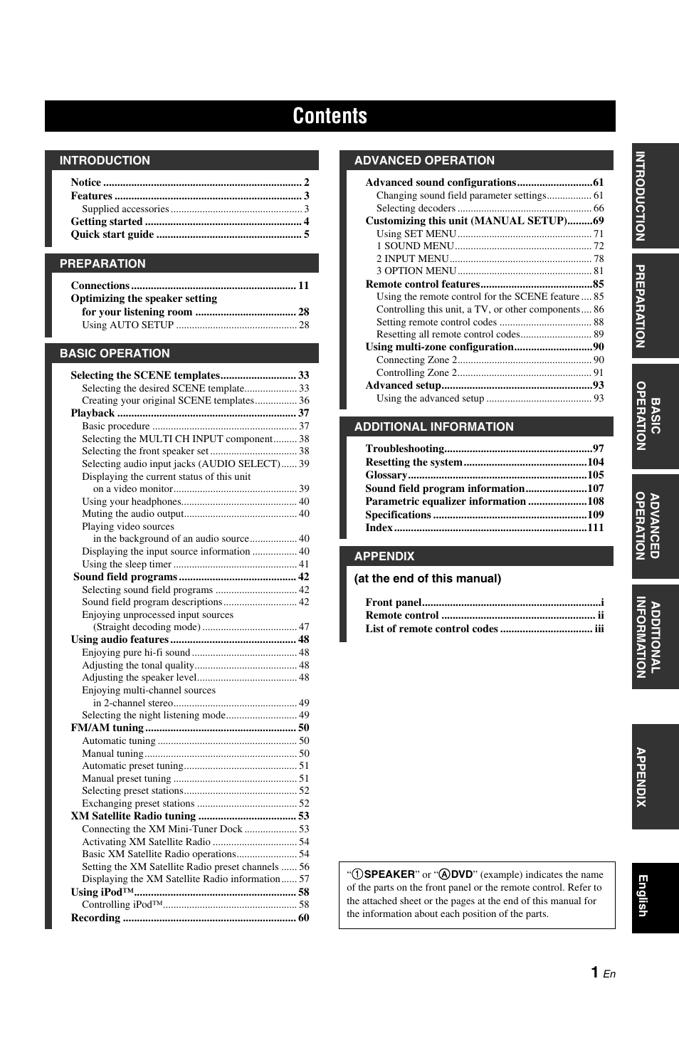 Yamaha RX-V861 User Manual | Page 5 / 129