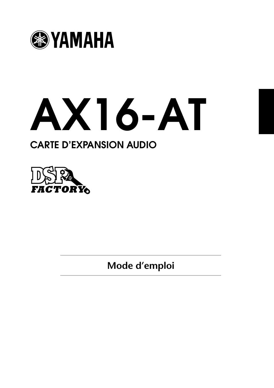 Français, Mode d’emploi, Ax16-at | Yamaha AX16-AT User Manual | Page 14 / 65