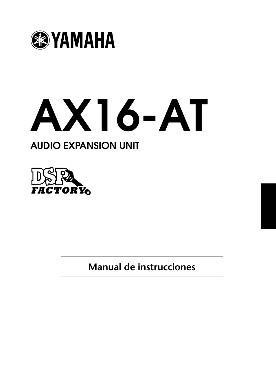 Español, Manual de instrucciones, Ax16-at | Yamaha AX16-AT User Manual | Page 40 / 65
