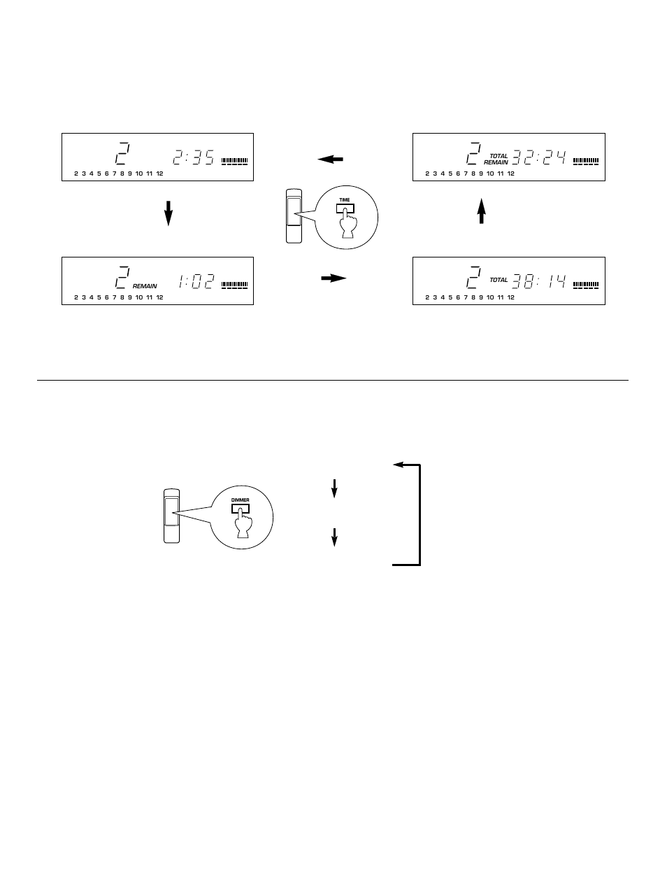 Changing brightness of the display, Selecting time displays | Yamaha CDX-390 User Manual | Page 10 / 21