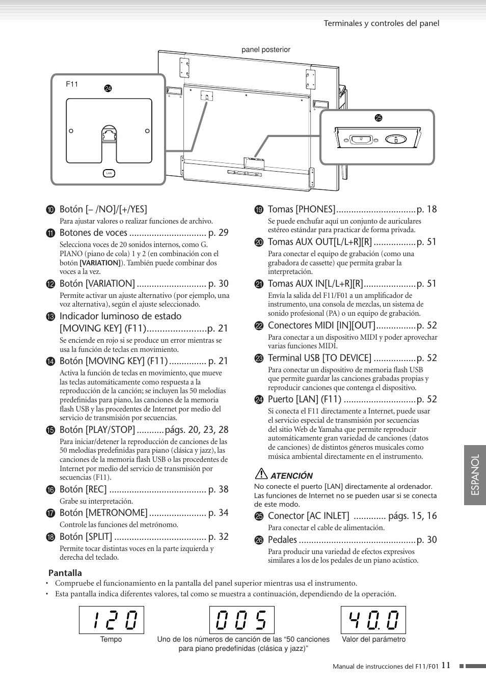 Yamaha F11 User Manual | Page 11 / 78