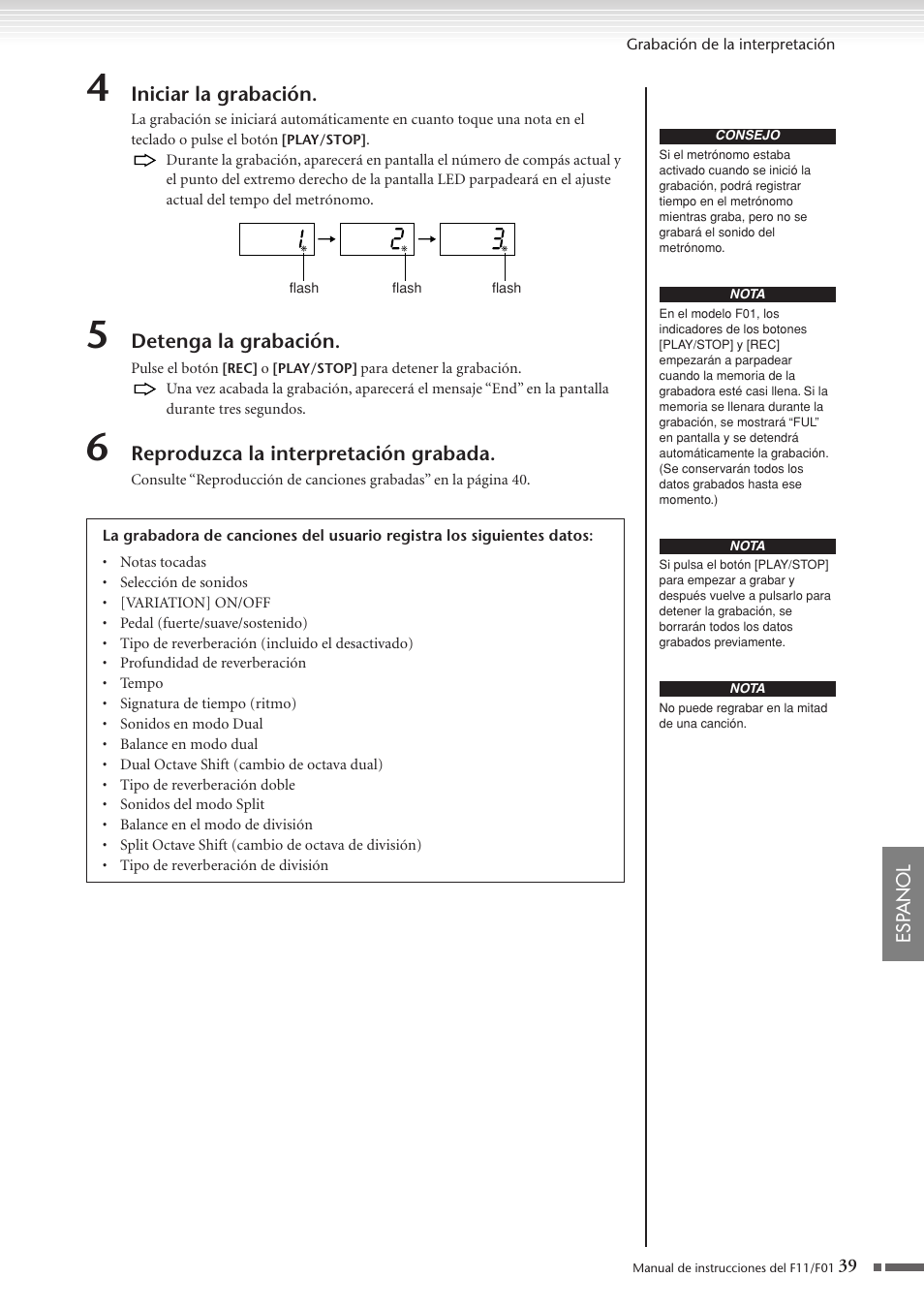 Yamaha F11 User Manual | Page 39 / 78