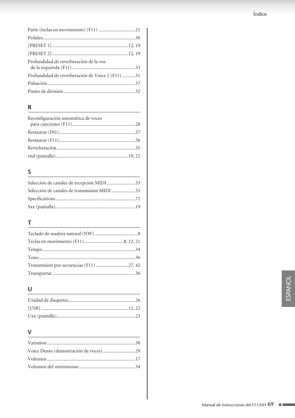 Yamaha F11 User Manual | Page 69 / 78