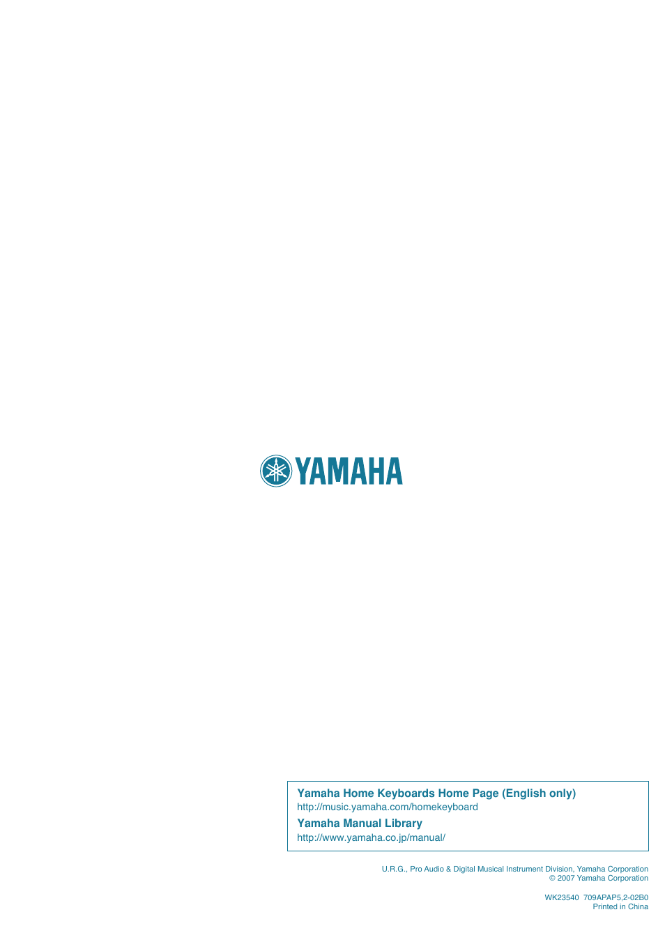 Yamaha F11 User Manual | Page 78 / 78