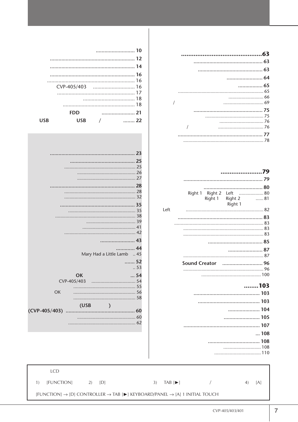 Yamaha CVP-405 EN User Manual | Page 7 / 226