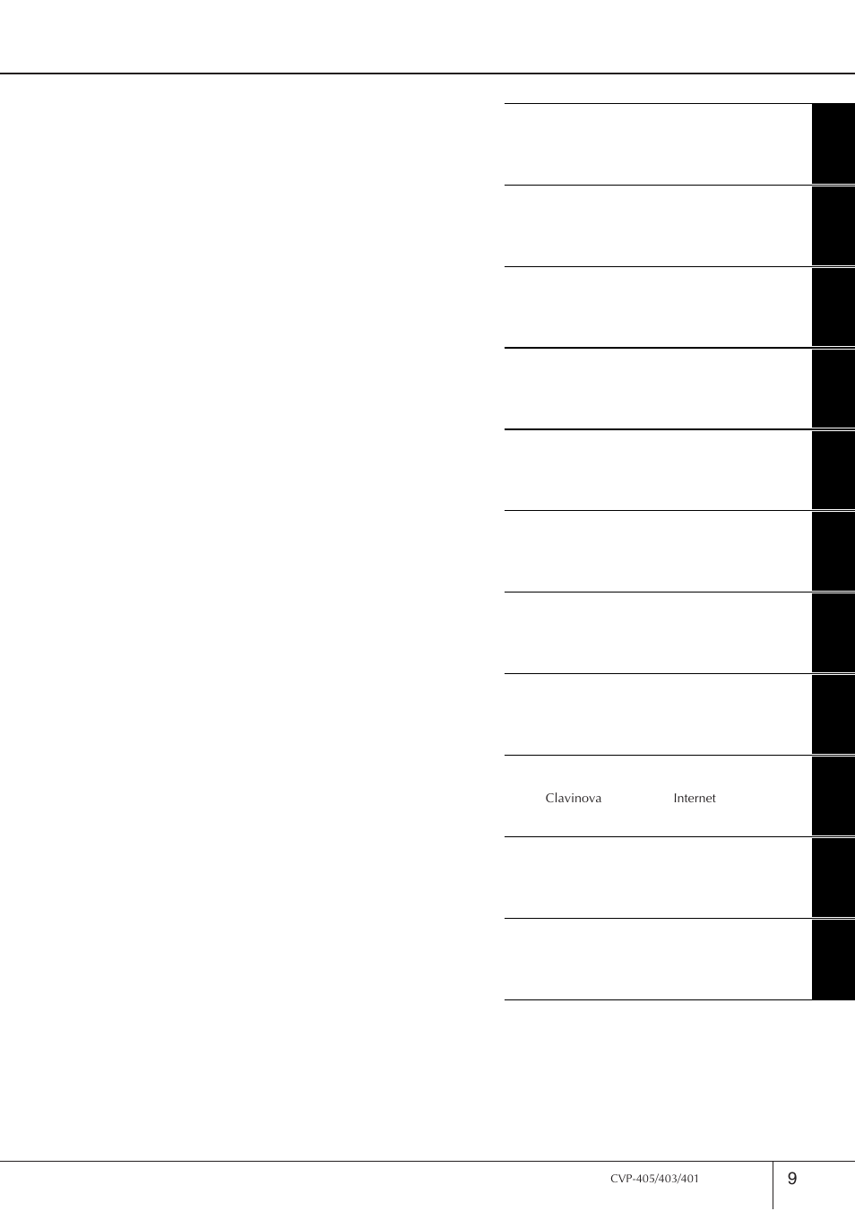 Yamaha CVP-405 EN User Manual | Page 9 / 226