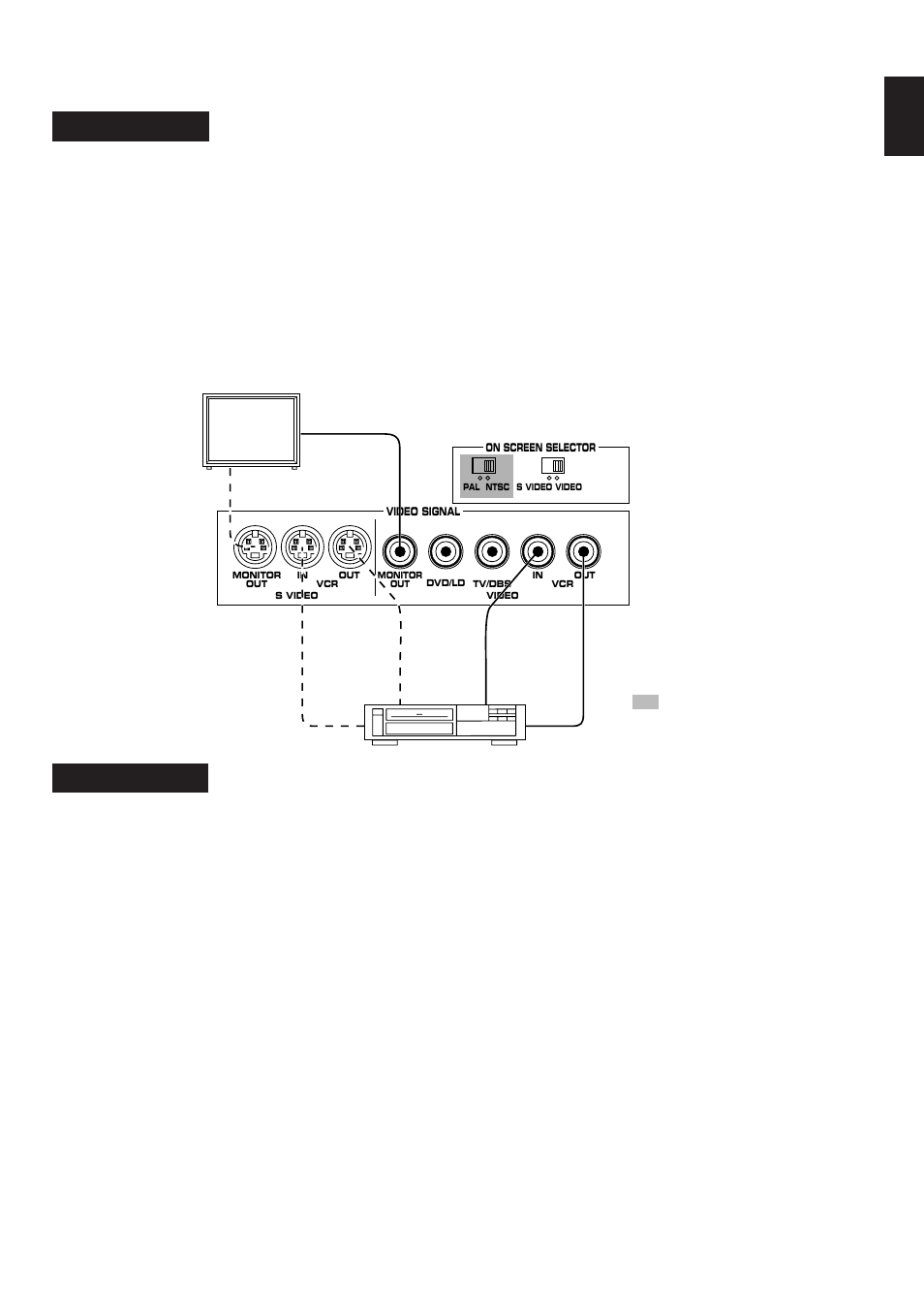 Rx-v692 only, English, Connecting to s video terminals | On screen display, S video/video switch, Pal/ntsc switch (general model only) | Yamaha RX-V592 User Manual | Page 13 / 51