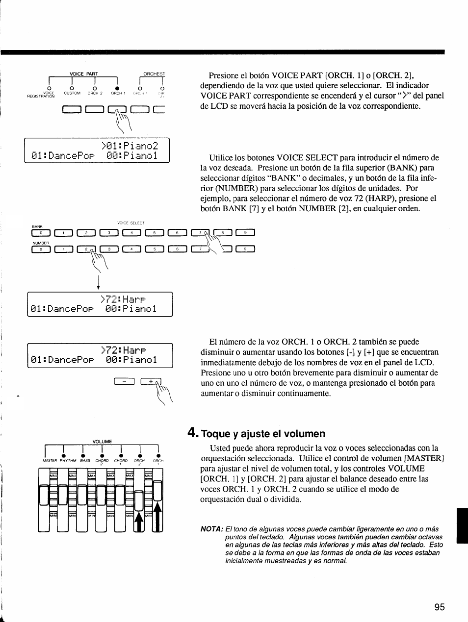 Toque y ajuste el volumen | Yamaha Protatone PSR-6700 User Manual | Page 13 / 42