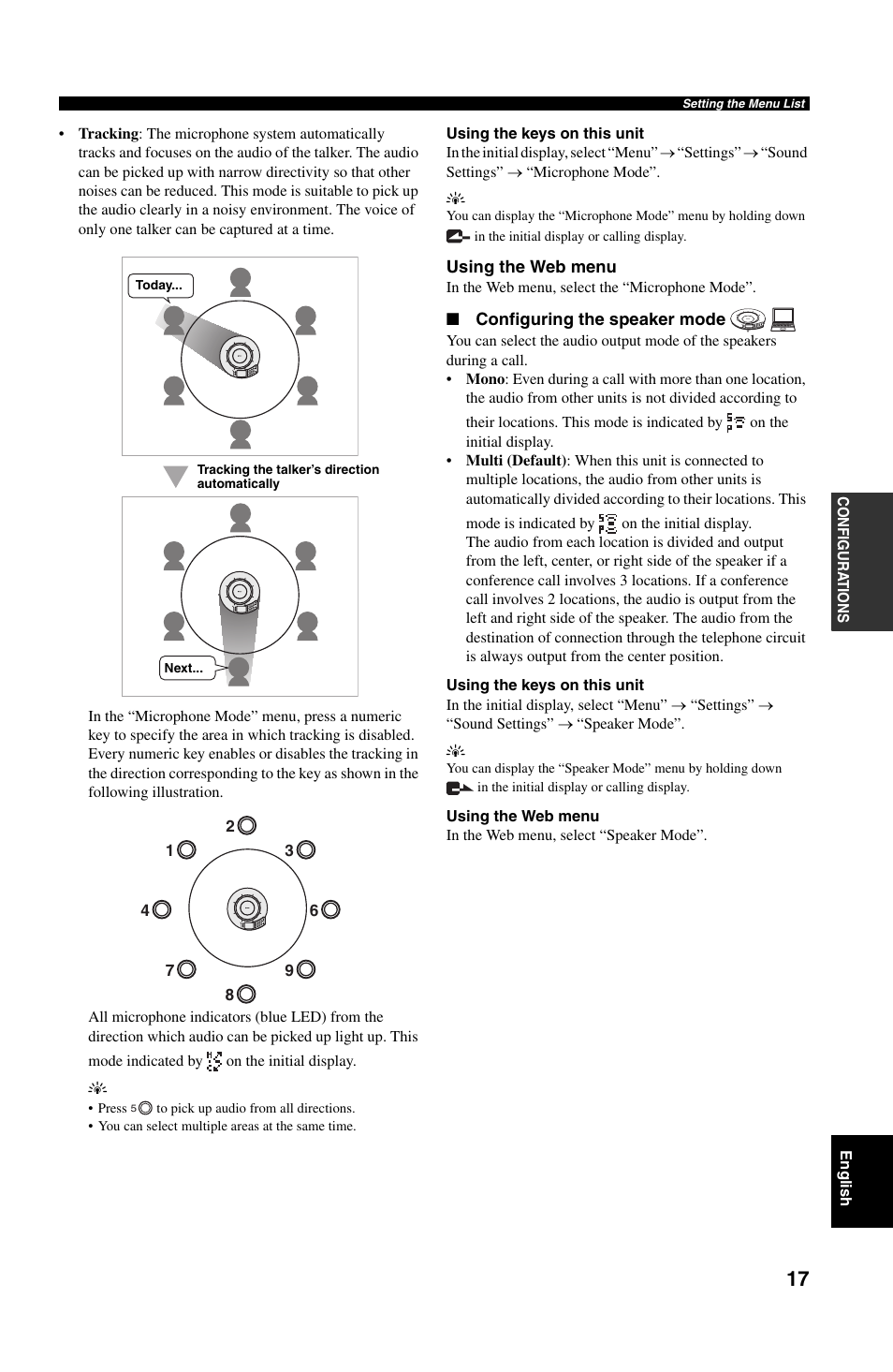 Configuring the speaker mode | Yamaha PJP-50R User Manual | Page 22 / 53