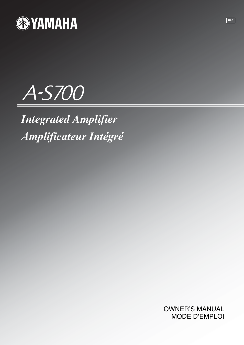 Yamaha A-S700 User Manual | 22 pages