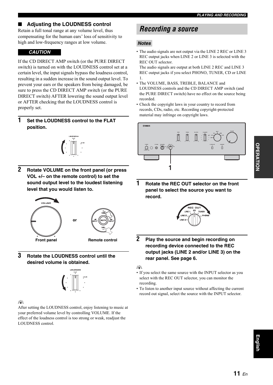 Recording a source | Yamaha A-S700 User Manual | Page 15 / 22