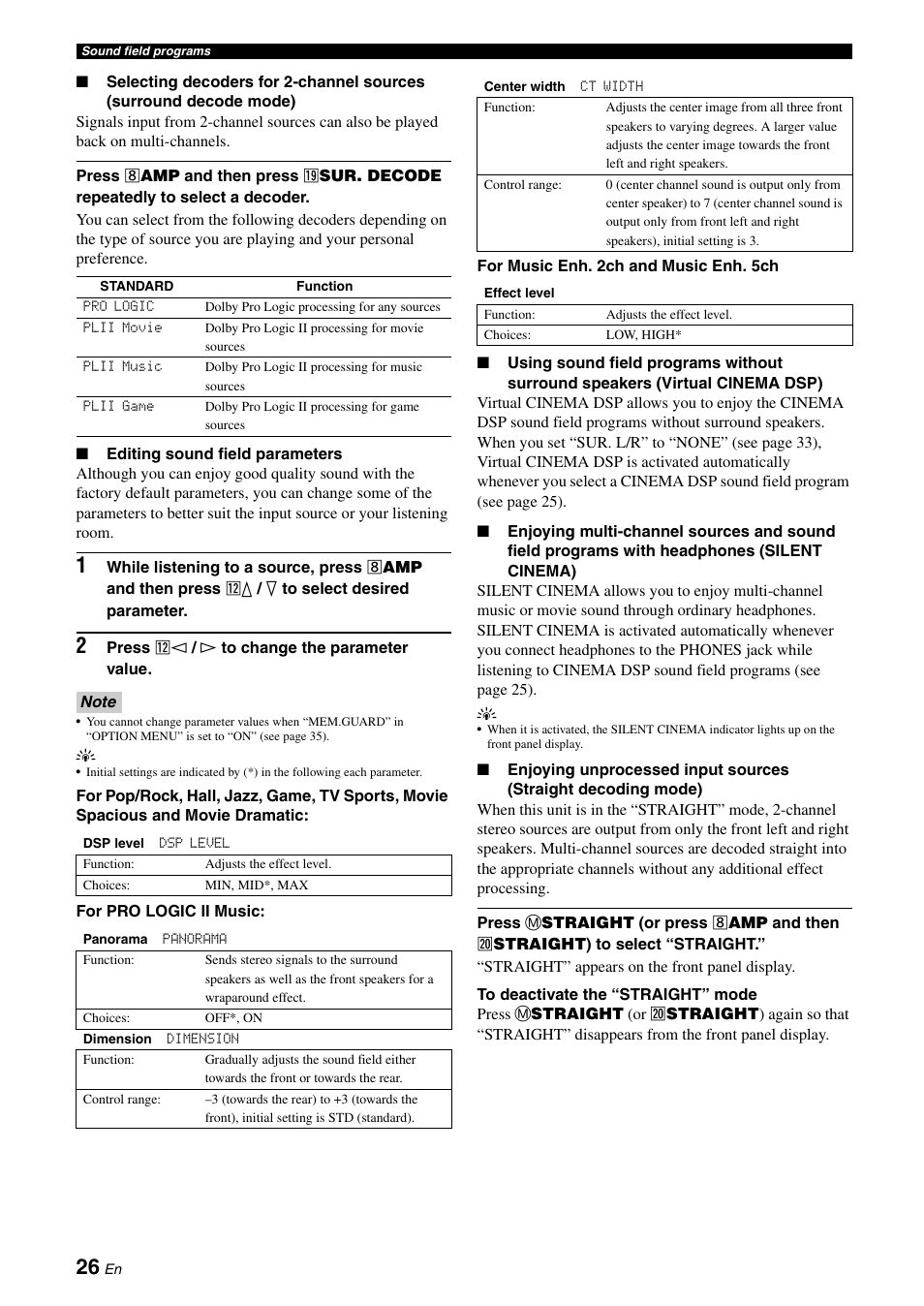 Yamaha RX-V365 User Manual | Page 30 / 60