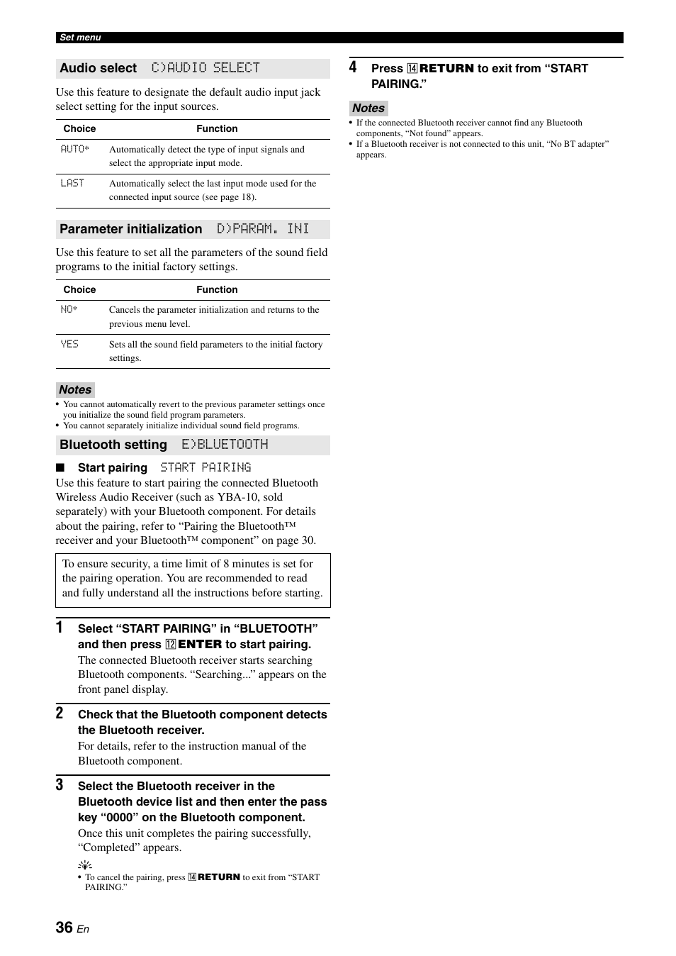 Yamaha RX-V365 User Manual | Page 40 / 60
