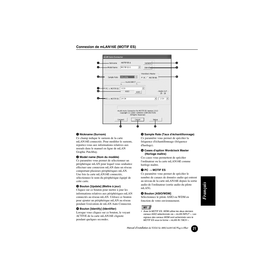 Français | Yamaha Plug-in Effect mLAN16E User Manual | Page 101 / 126