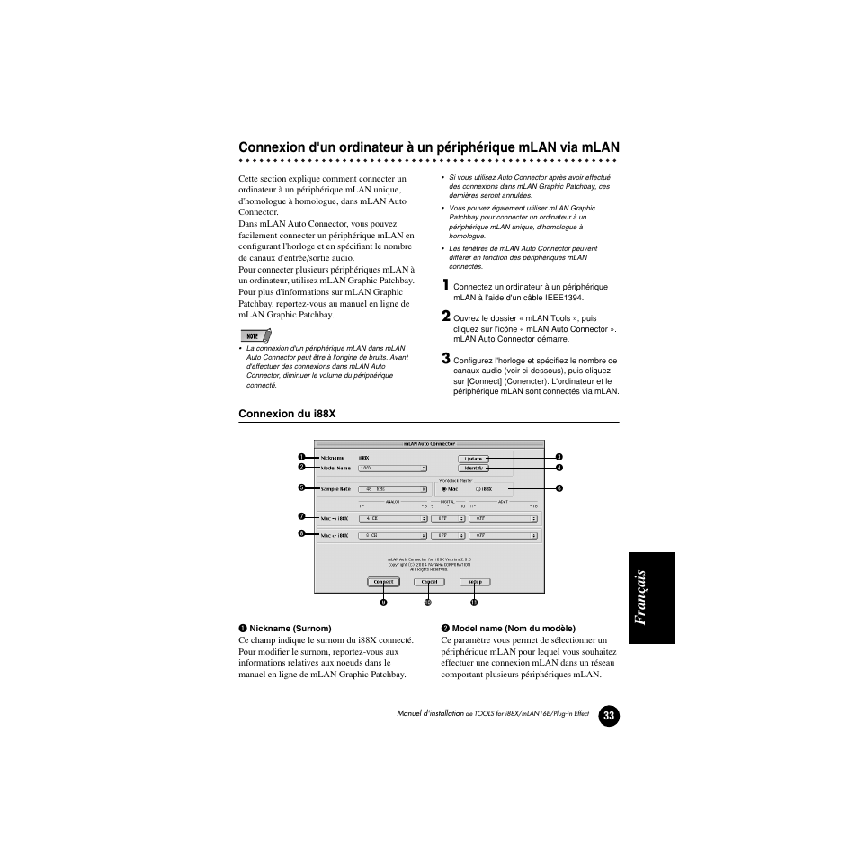 Français | Yamaha Plug-in Effect mLAN16E User Manual | Page 113 / 126