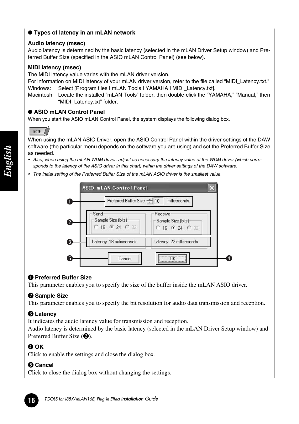 English | Yamaha Plug-in Effect mLAN16E User Manual | Page 16 / 126