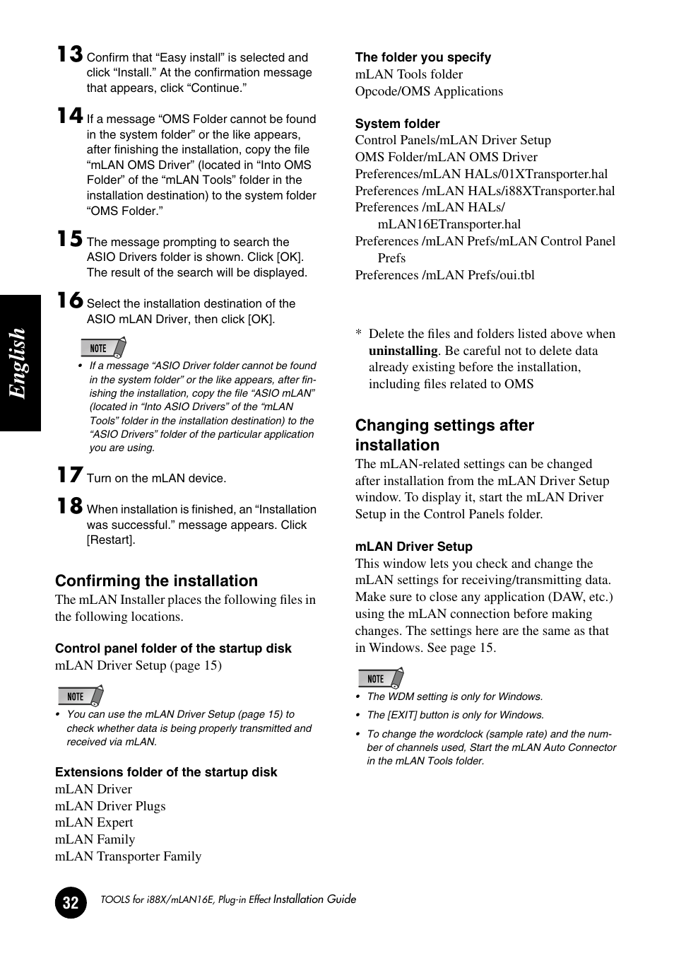 English | Yamaha Plug-in Effect mLAN16E User Manual | Page 32 / 126