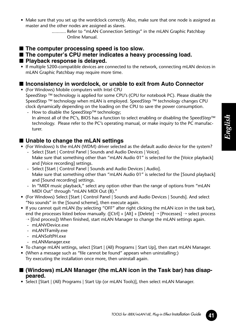 English | Yamaha Plug-in Effect mLAN16E User Manual | Page 41 / 126