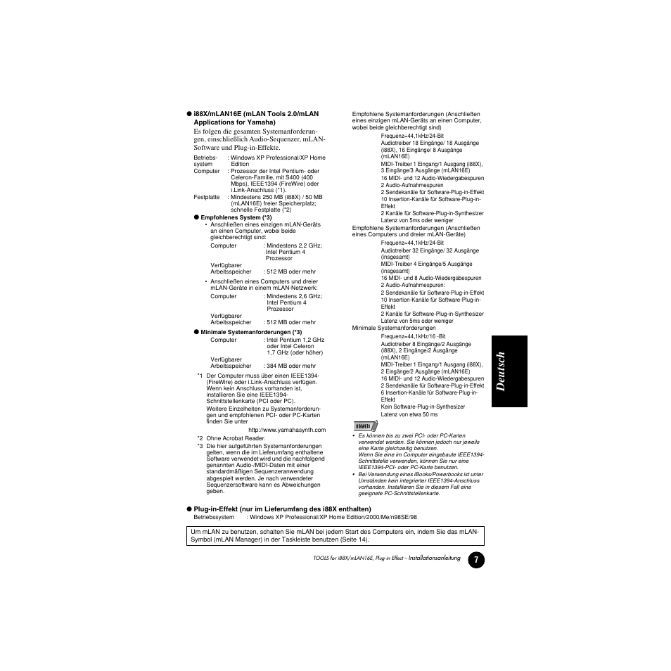 Deutsc h | Yamaha Plug-in Effect mLAN16E User Manual | Page 47 / 126