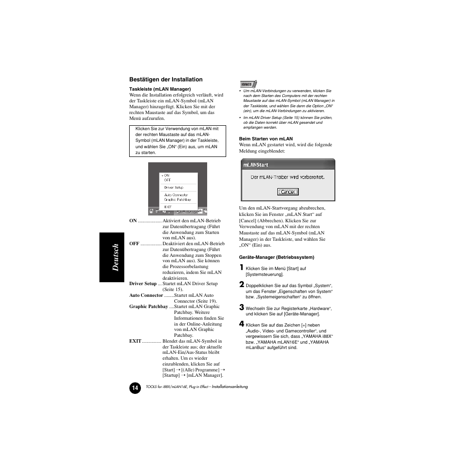 Deutsc h | Yamaha Plug-in Effect mLAN16E User Manual | Page 54 / 126