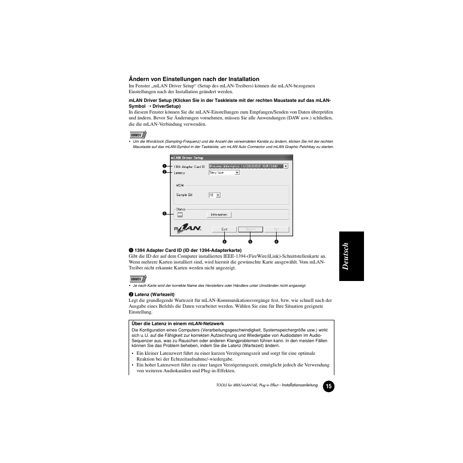 Seite 15, 32, Seite 15, Deutsc h | Yamaha Plug-in Effect mLAN16E User Manual | Page 55 / 126