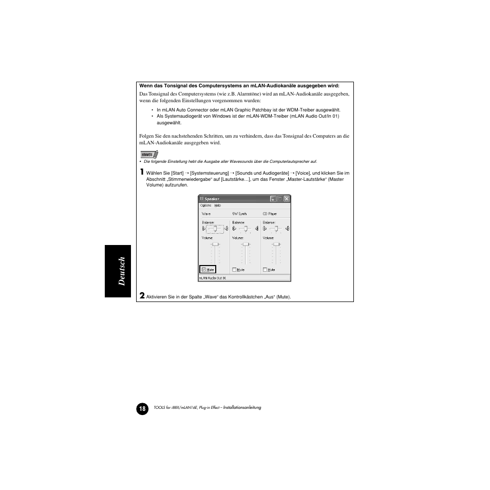 Deutsc h | Yamaha Plug-in Effect mLAN16E User Manual | Page 58 / 126