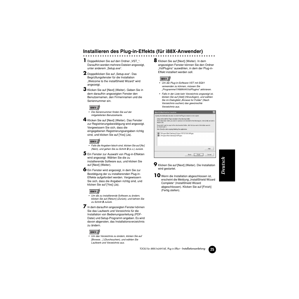 Deutsc h | Yamaha Plug-in Effect mLAN16E User Manual | Page 65 / 126